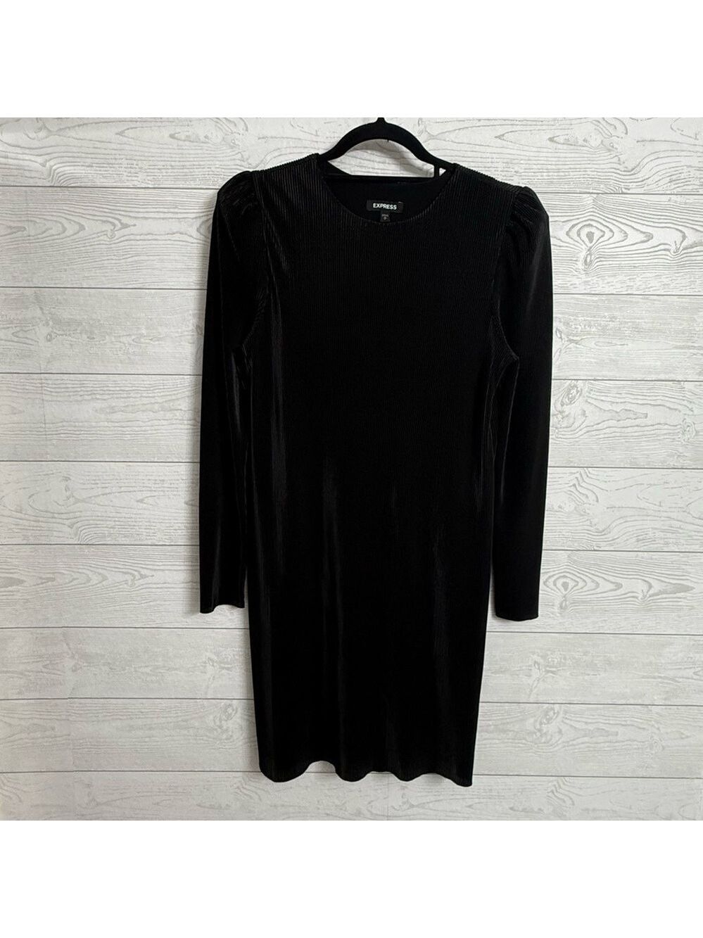 Express Women’s Black Long Sleeve Formal Midi Dress. Size S